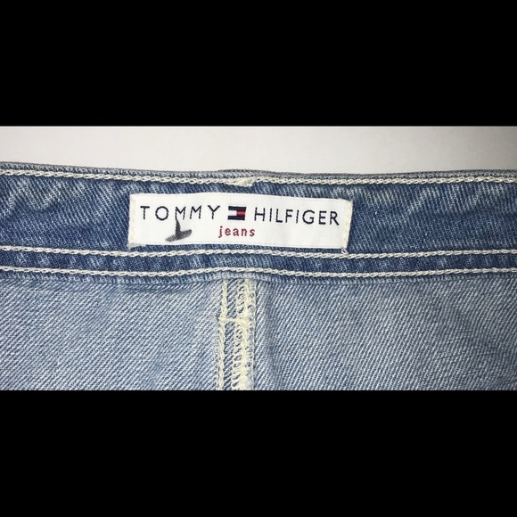 Tommy Hilfiger Light Wash Denim Button Front Skirt - Picture 6 of 8